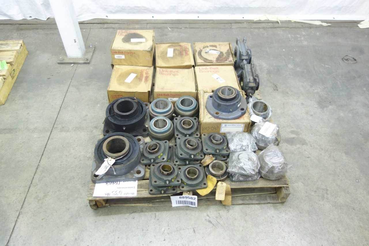 PALLET OF ASSORTED FLANGE BEARINGS - BEARINGS