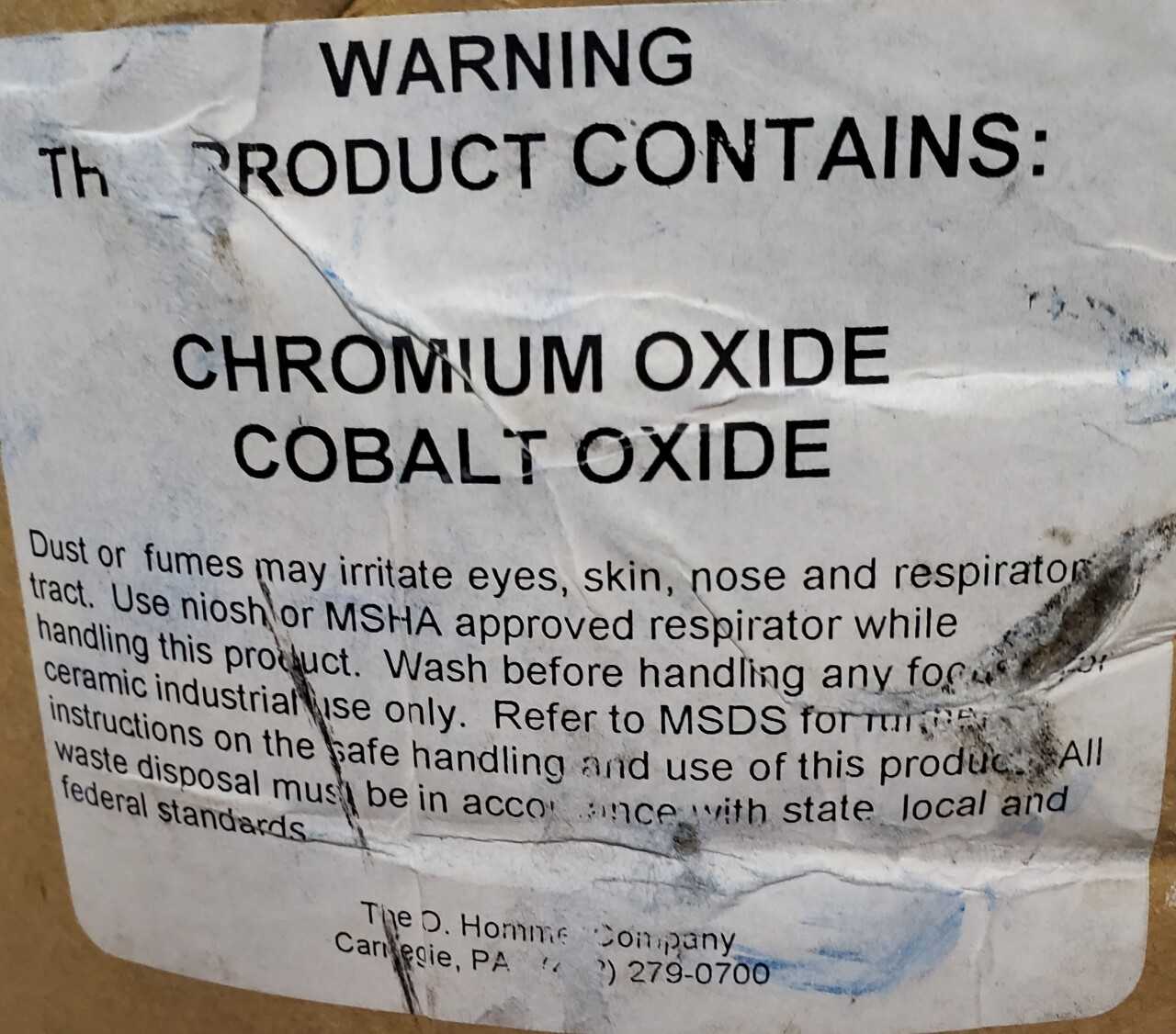 Cobalt Oxide/Chromium Oxide mixture - 5 pounds - MACHINE TOOLING