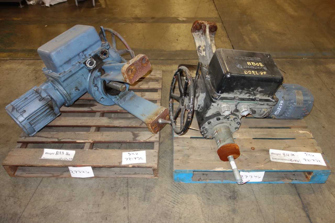 2 ASSORTED VALVE ACTUATORS- LIMITORQUE, PHILIDELPHIA GEAR CORP - VALVES