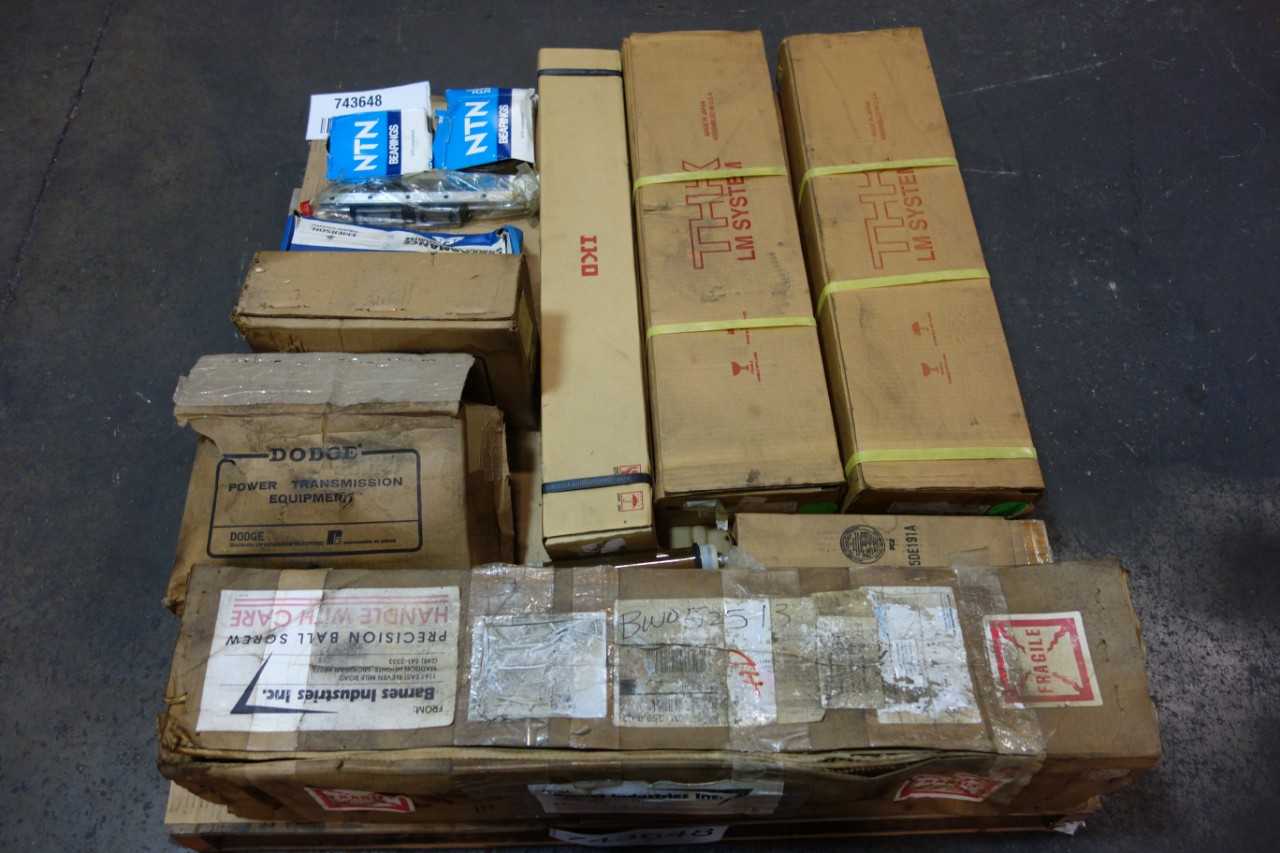 1 PALLET OF ASSORTED BEARINGS- NTN, THK, DODGE - BEARINGS