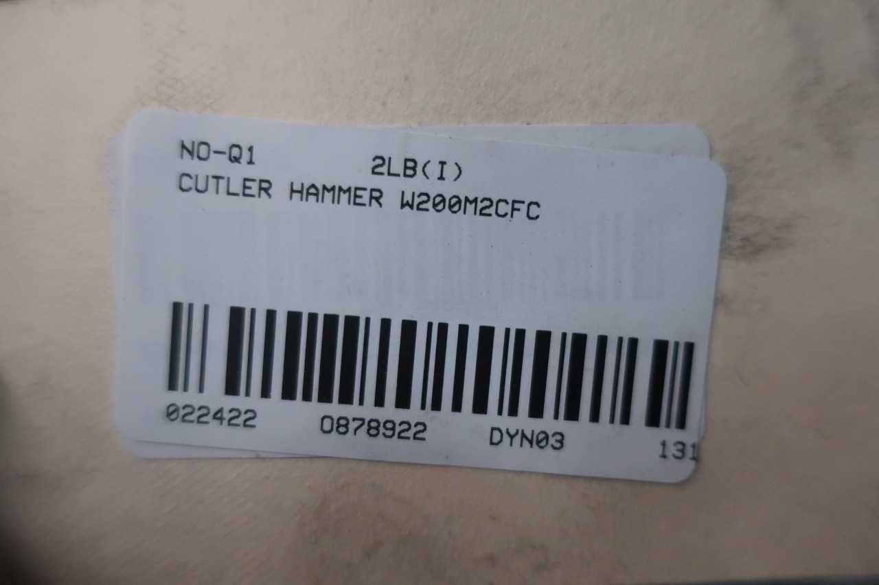 CUTLER HAMMER W200M2CFC 25HP SIZE 2 FULL VOLTAGE STARTER - MOTOR STARTERS