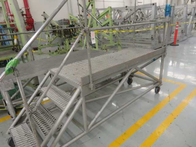 Aluminum Platform on wheels approx. 8' long - MISCELLANEOUS