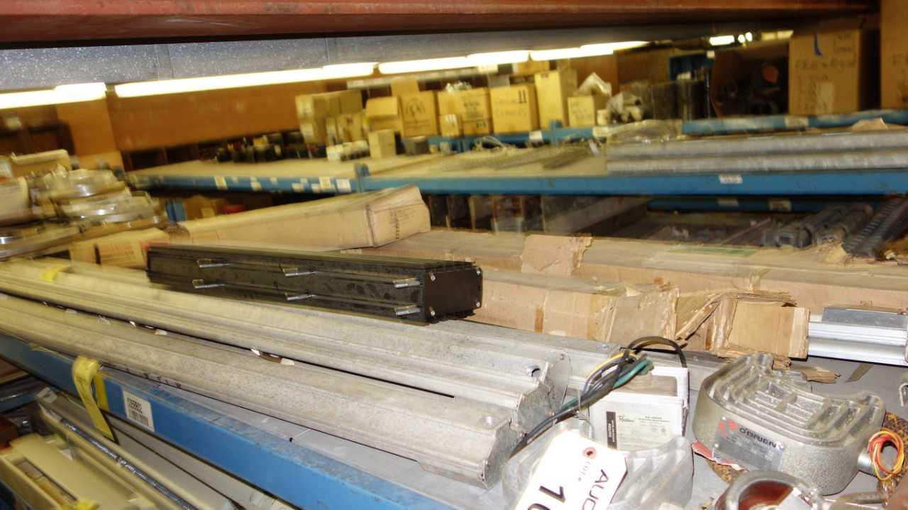 CONTENTS OF SHELF, ASSORTED HEATING EQUIPMENT, HEATERS, COILS, O'BRIEN, PYROTEMAX, CHROMALOX (FULL SHELF) - HVAC EQUIPMENT