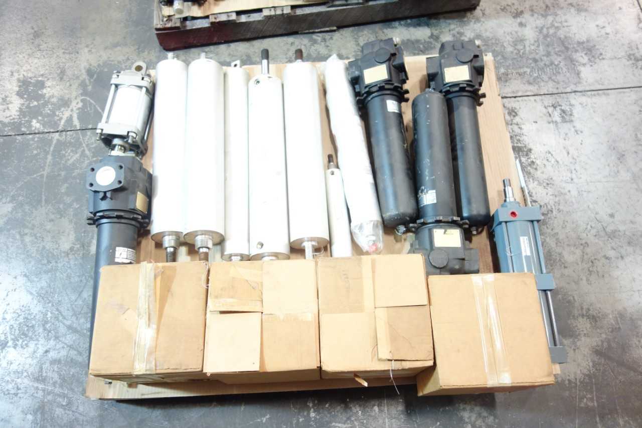 2 PALLETS OF ASSORTED PNEUMATIC CYLINDERS, PARTS, ACCESSORIES - PNEUMATIC CYLINDERS & ACTUATORS
