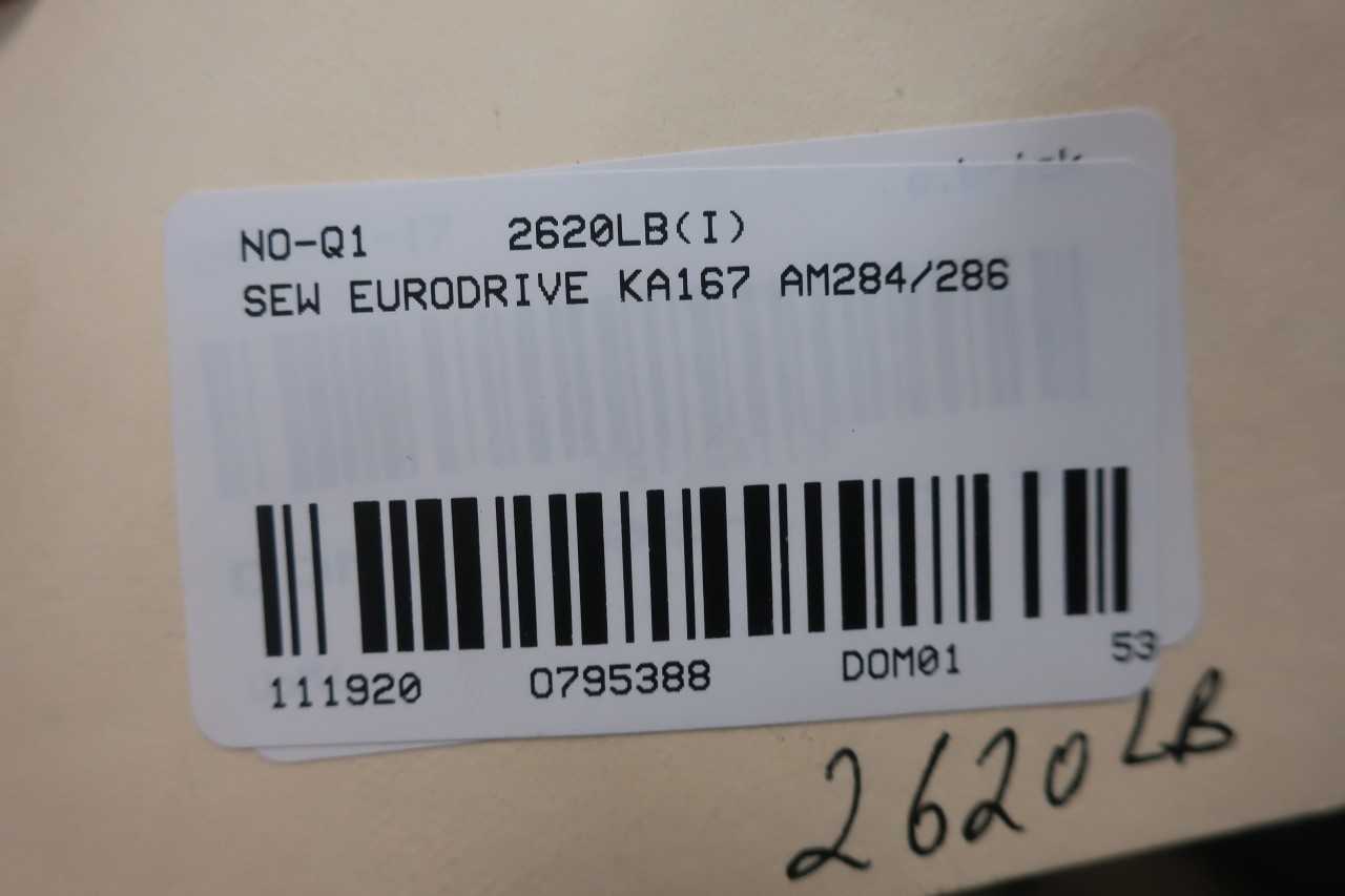 SEW EURODRIVE KA167 AM284/286 RIGHT ANGLE GEAR REDUCER 134.99:1 - GEAR REDUCERS