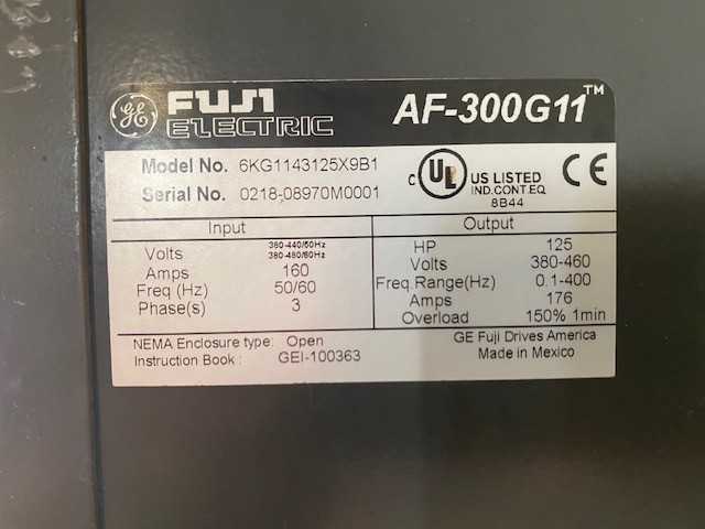 GE/FUJI AF-300G11 Model No. 6KG1143125X9B1 AC Drive - Used - Bench Tested - MOTOR DRIVES