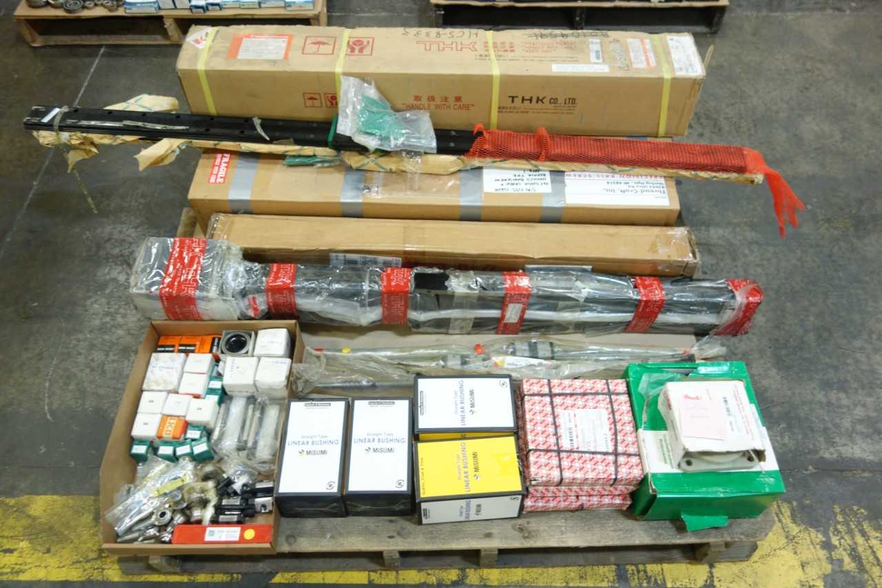 PALLET OF LINEAR BEARINGS RAIL GUIDES - BEARINGS