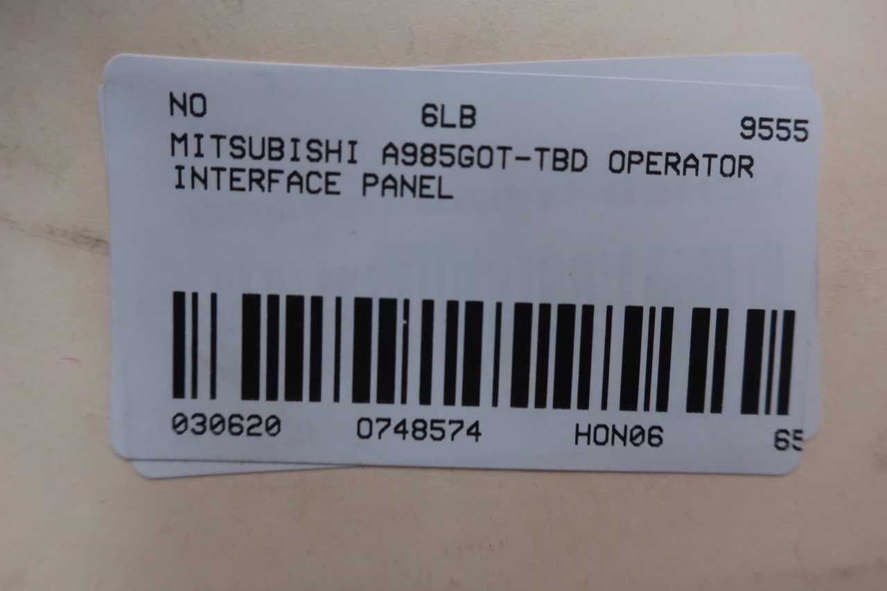 MITSUBISHI A985GOT-TBD OPERATOR INTERFACE PANEL - AUTOMATION & CONTROLS
