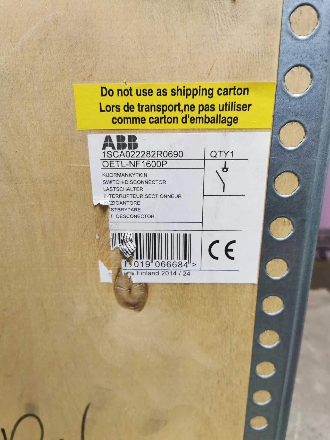 ABB 1600 Amp Disconnect Switch NEW - INDUSTRIAL PARTS