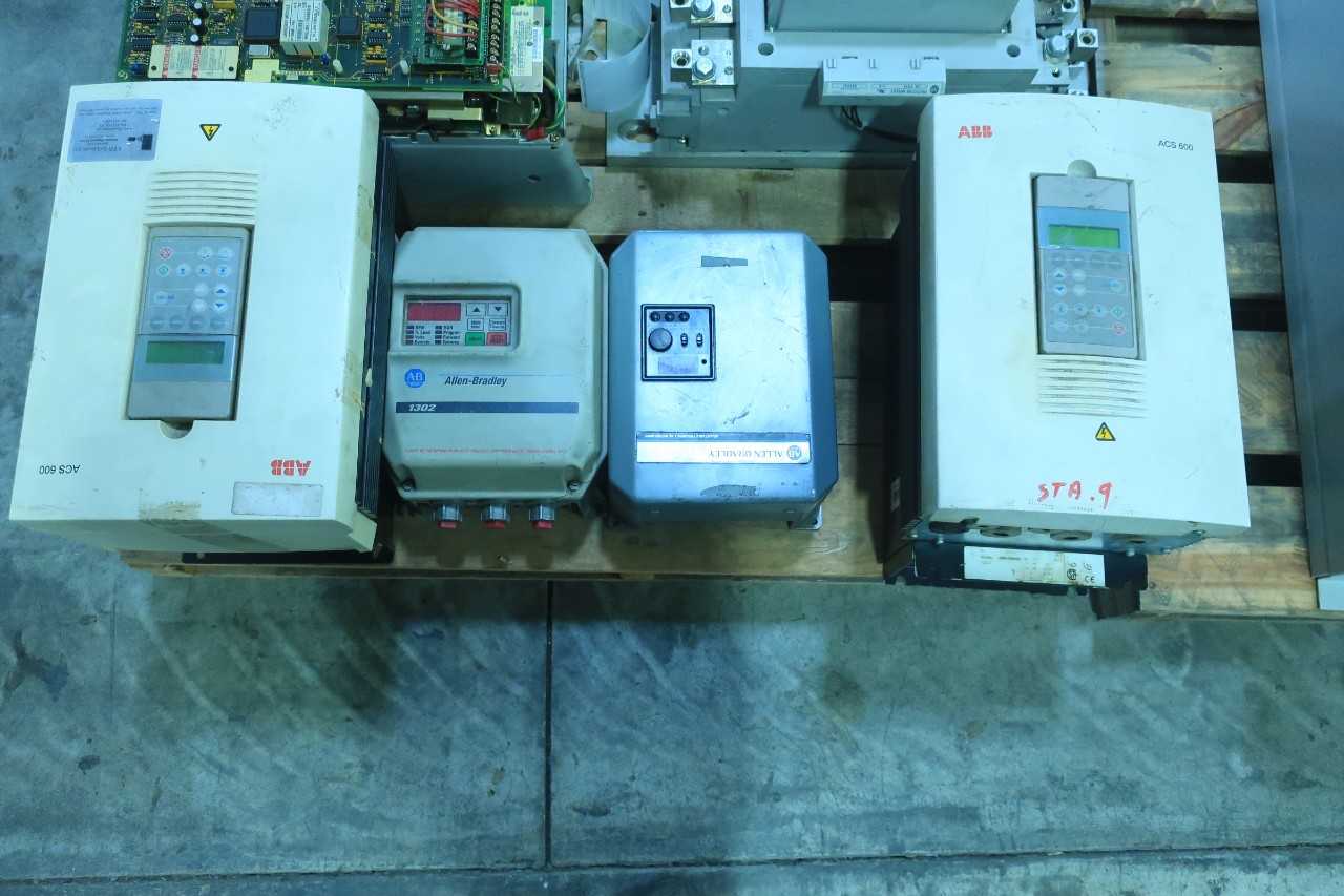 1 PALLET OF ASSORTED VFD- ALLEN BRADLEY, ABB, CUTLER& HAMMER - MOTOR DRIVES