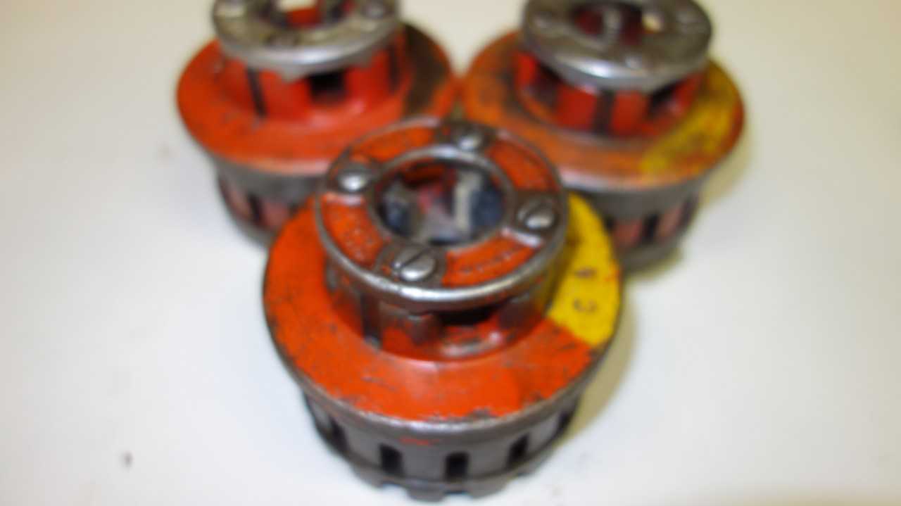 LOT OF 3 RIDGID 1/2 IN DIE HEADS - ELECTRIC POWER TOOLS