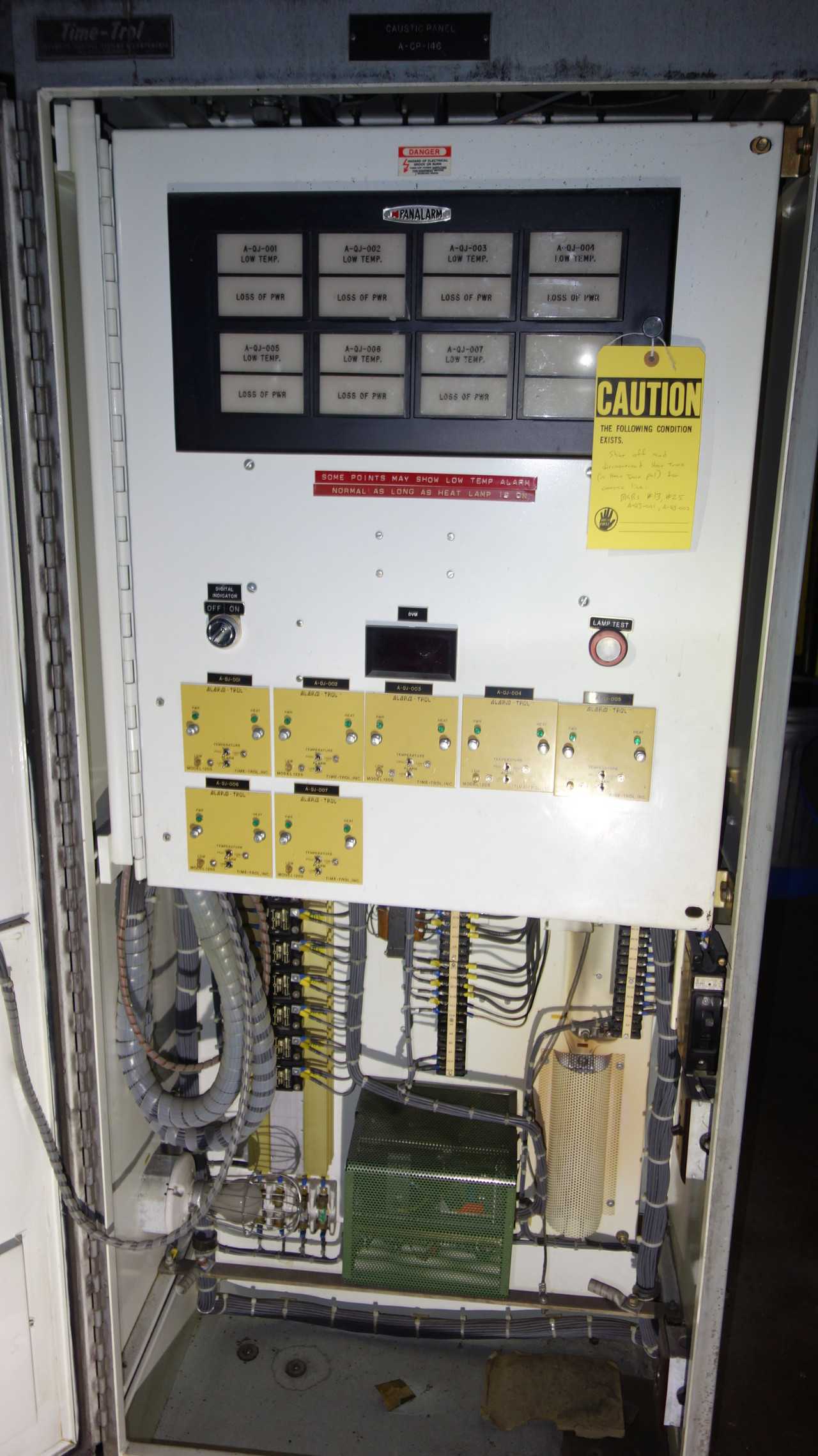 TIME-TROL PANALARM ALARM CAUSTIC PANEL - ELECTRICAL COMPONENTS