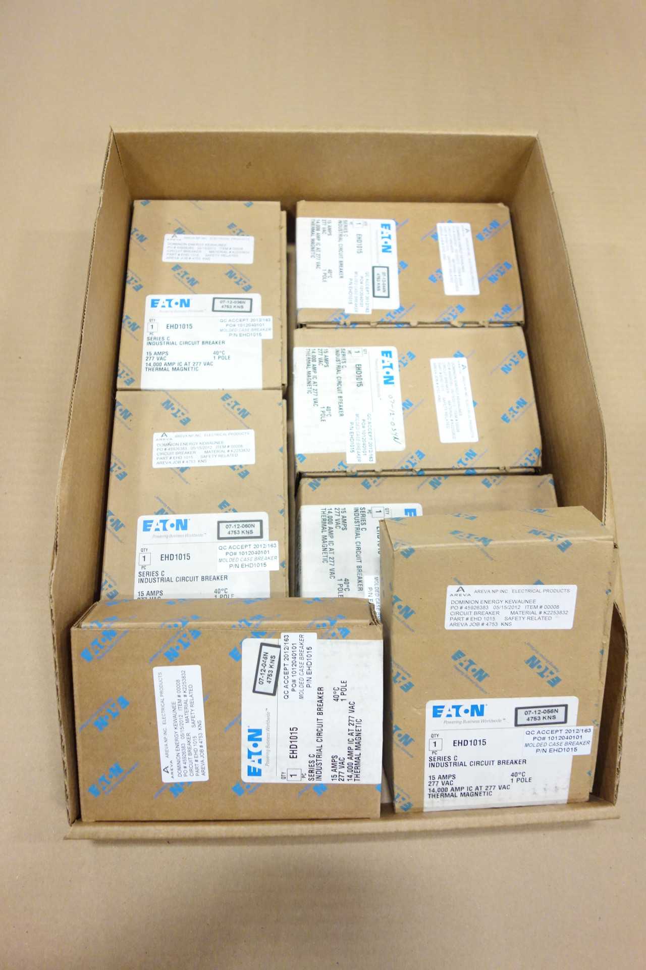LOT OF EATON SERIES C INDUSTRIAL CIRCUIT BREAKERS - CIRCUIT BREAKERS