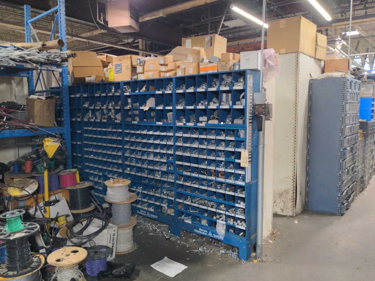 11 PARTS SHELVING WITH CONTENTS - MISCELLANEOUS