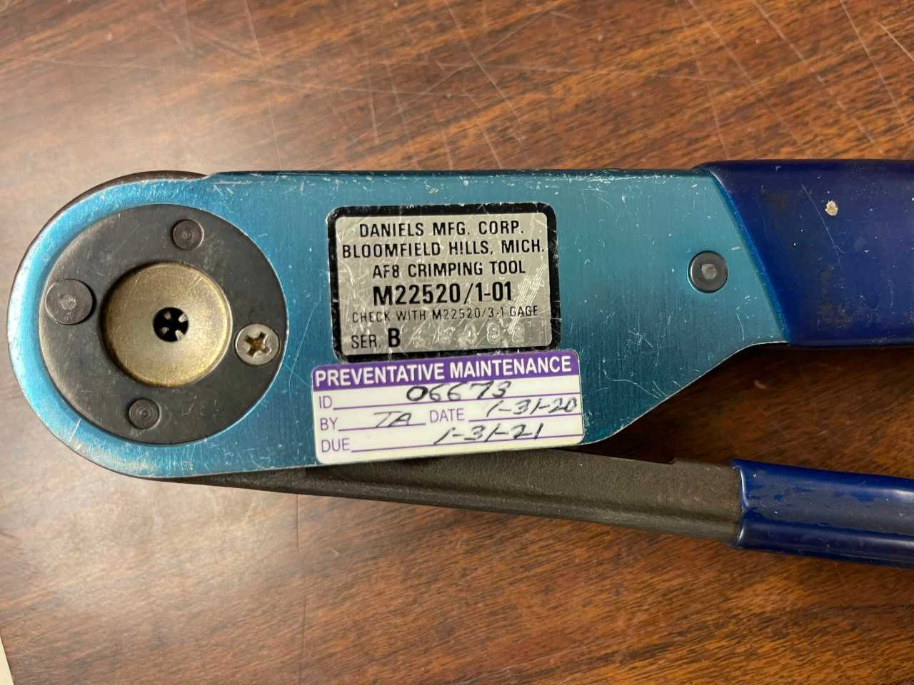 Daniels AF8 Crimping Tool - ELECTRIC POWER TOOLS