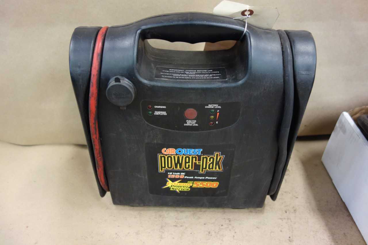 LOT OF 3 CAR BATTERY BOOSTER PACKS & CABLES - MATERIAL HANDLING
