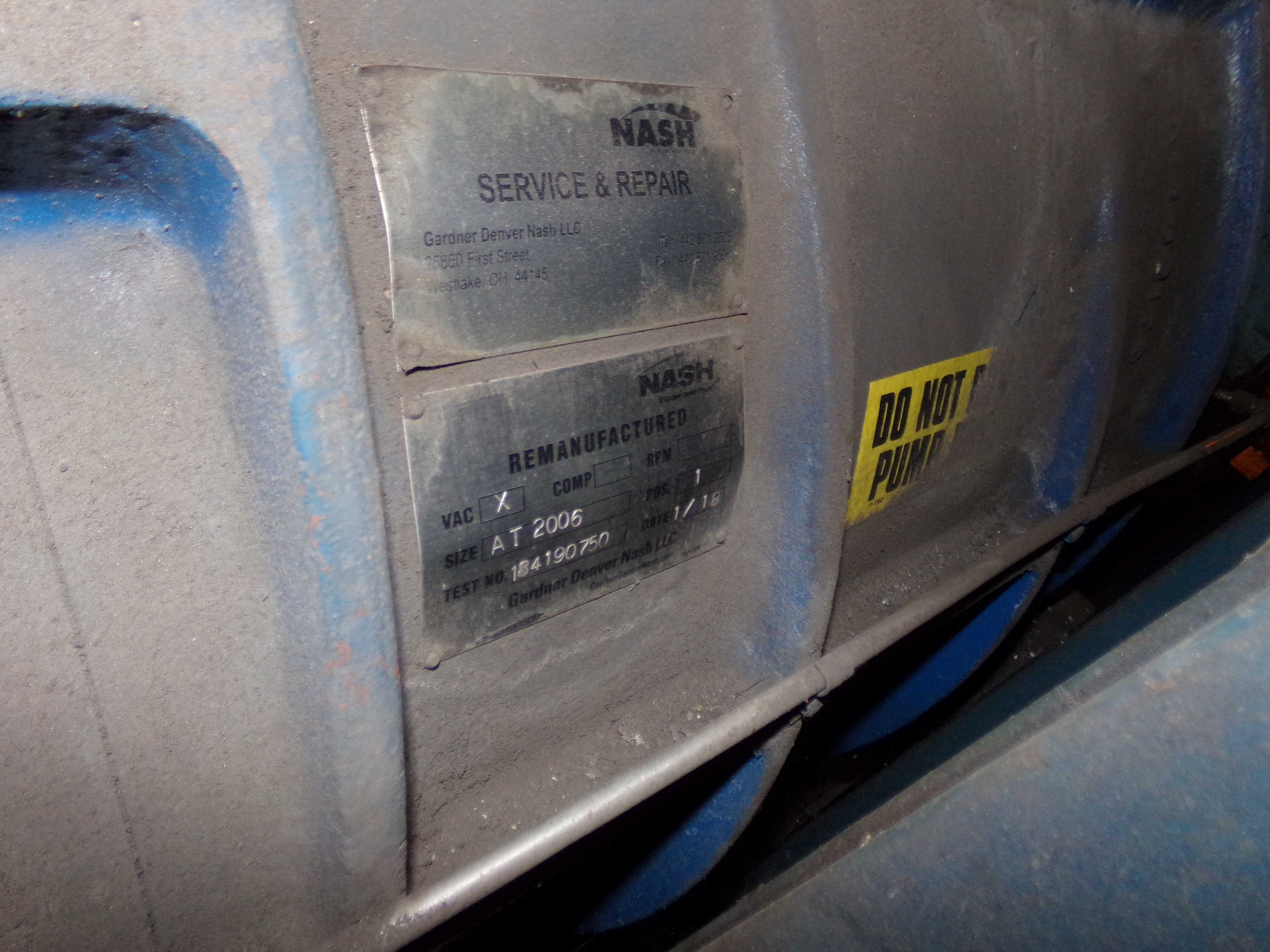 2018 NASH AT2006 VACUUM PUMP - VACUUM PUMP