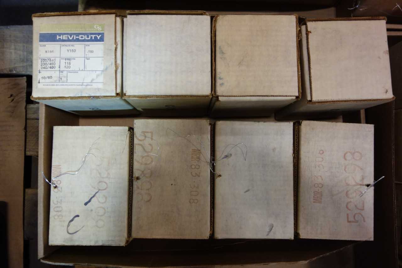 LOT OF GS GENERAL SIGNAL Y150 HEVI-DUTY 1PH 150VA 240/480V-AC 120V-AC VOLTAGE TRANSFORMERS - CONTROL TRANSFORMERS