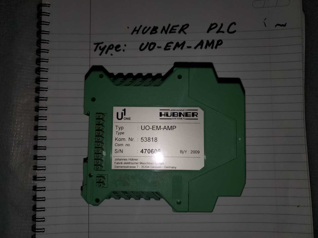HUBNER PLC TYPE UO-EM-AMP - AUTOMATION & CONTROLS