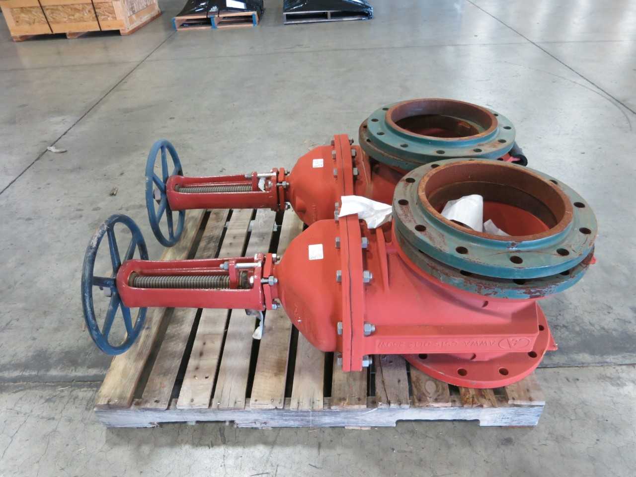 LOT OF 2 WATEROUS 39H3 FIRE MAIN GATE VALVE 12IN - KNIFE GATE VALVE