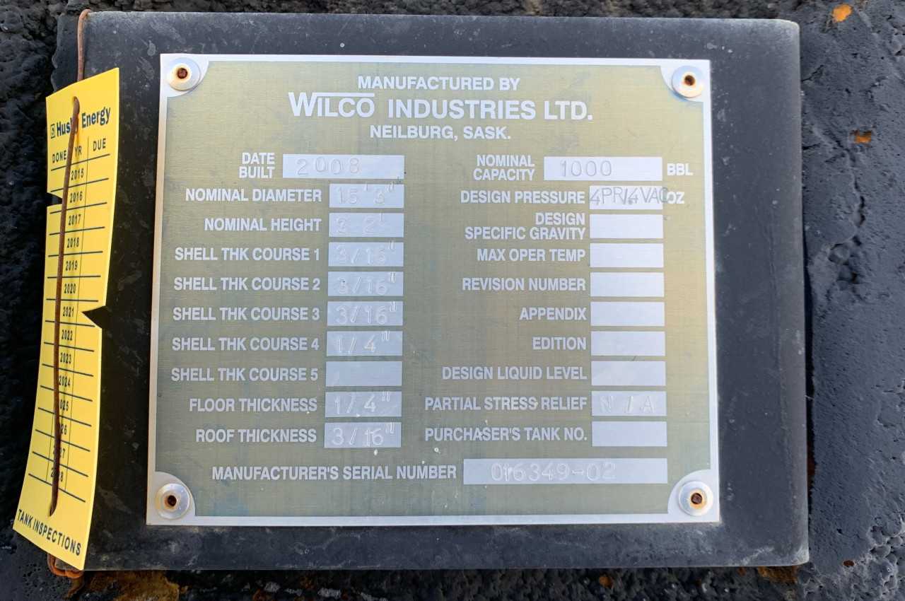 1000 bbl Production Tank - PROCESS EQUIPMENT