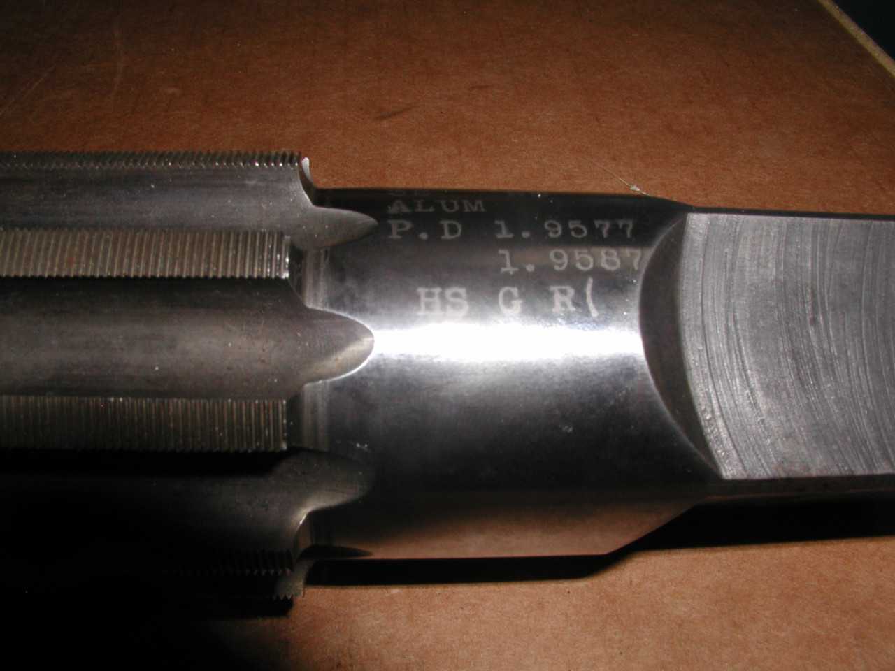 Wood & Spencer 1.975" -32 NS Hand Thread Tap 10-Flute 2" Long Flutes 5" OAL Used - MACHINING ACCESSORIES & TOOLING