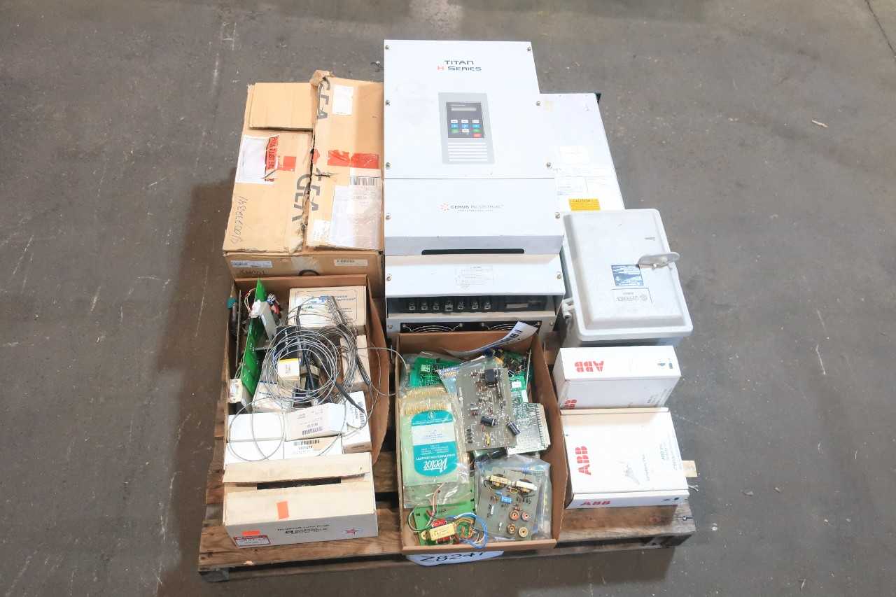 1 PALLET OF ASSORTED ELECTRICAL CIRCUIT BOARDS, MODULES, POWER SUPPLY MODULE, CONTROLS, POWER SUPPLY, SWITCH CONTROLS- CERUS INDUSTRIAL, SEREN INDUSTRIAL, ABB, NAMCO, GAI-TRONICS - AUTOMATION & CONTROLS