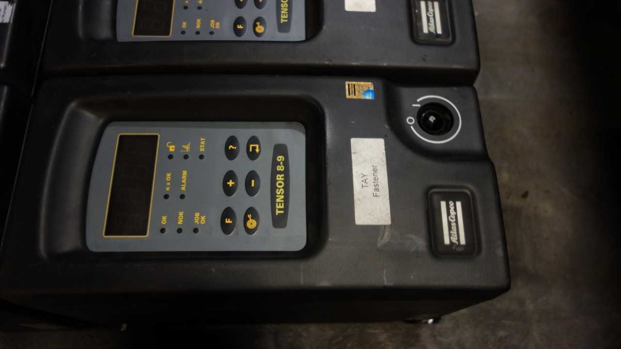 LOT OF 10 ASSORTED ATLAS COPCO TENSOR NUTRUNNER CONTROLLERS, PF3109-C-HW 8433 7900 05, PF3107-C-HW 8433 7700 05 - AUTOMATION & CONTROLS