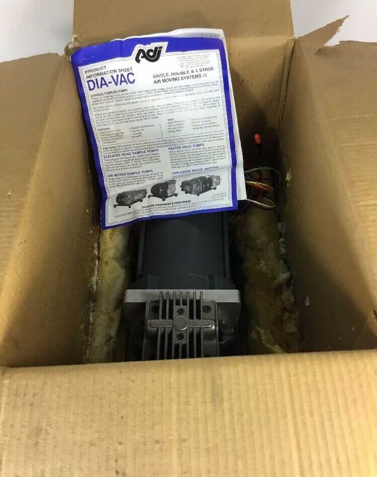 Air Dimensions Dia-Vac 19710T Pump W/ GE Motor 5KC39QN9959AX - New Open Box Item - ELECTRIC MOTORS