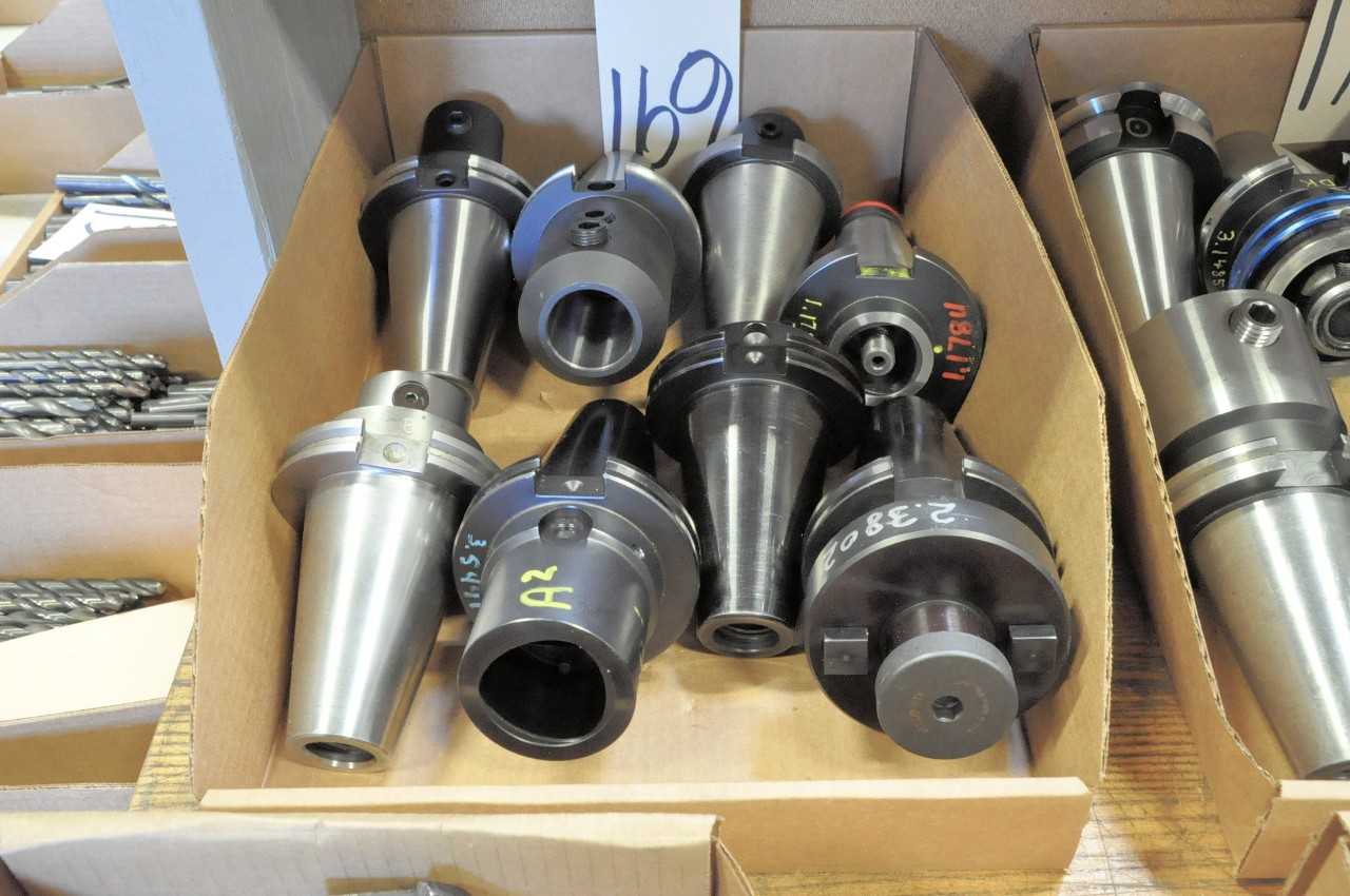 Lot-(6) CAT 50-Taper Tool Holders and (1) CAPTO C5, (1) CAT 50-Taper to AVS 50 Tool Holder in (1) Box - MACHINING ACCESSORIES & TOOLING