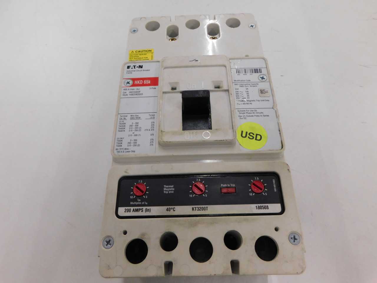 Lot of Quantity 1x HKD3200 MCCB/Molded Case Circuit Breaker - CIRCUIT BREAKERS