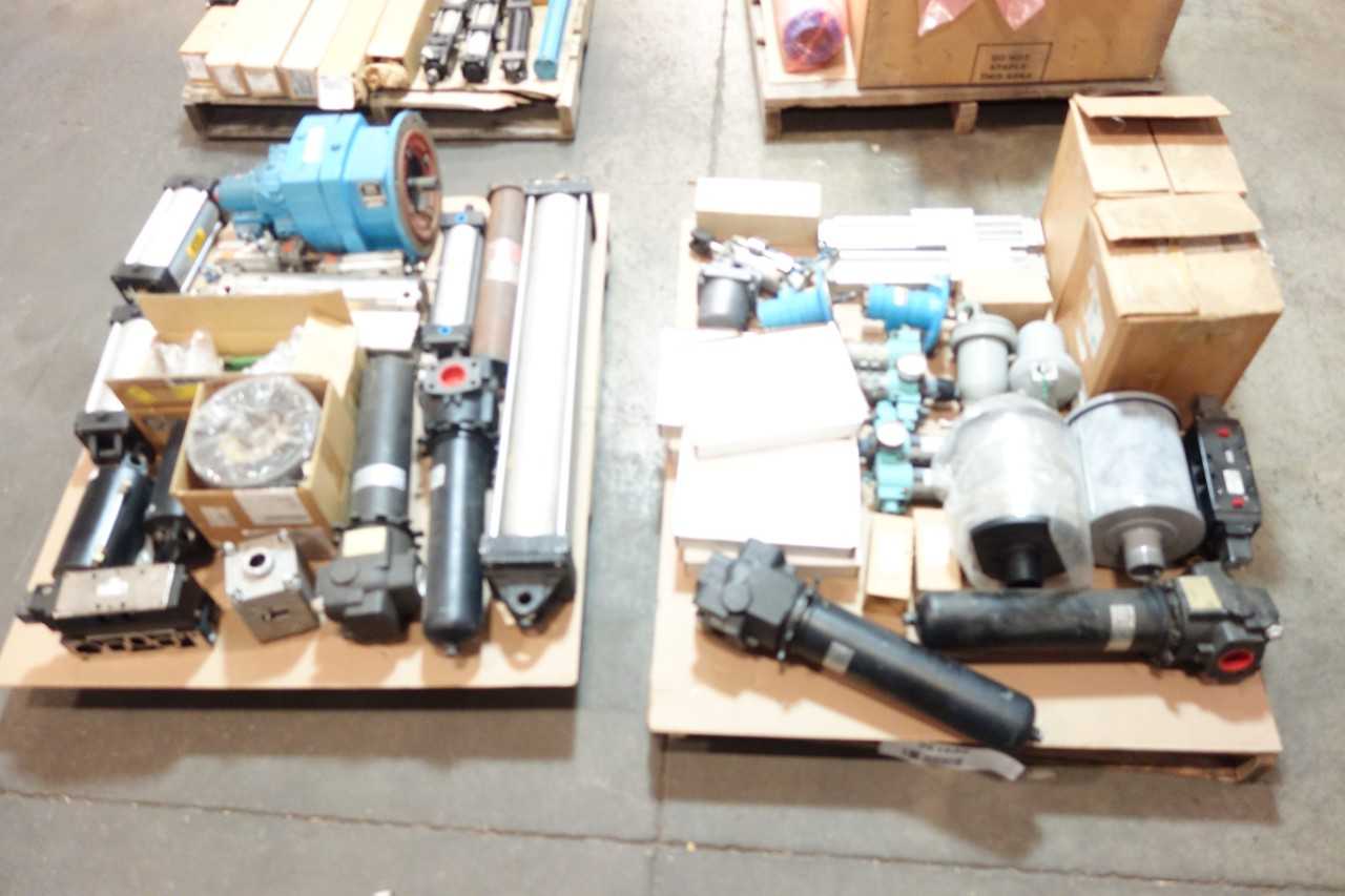 2 PALLETS OF ASSORTED PNEUMATIC CYLINDERS, PARTS, FILTERS - PNEUMATIC CYLINDERS & ACTUATORS