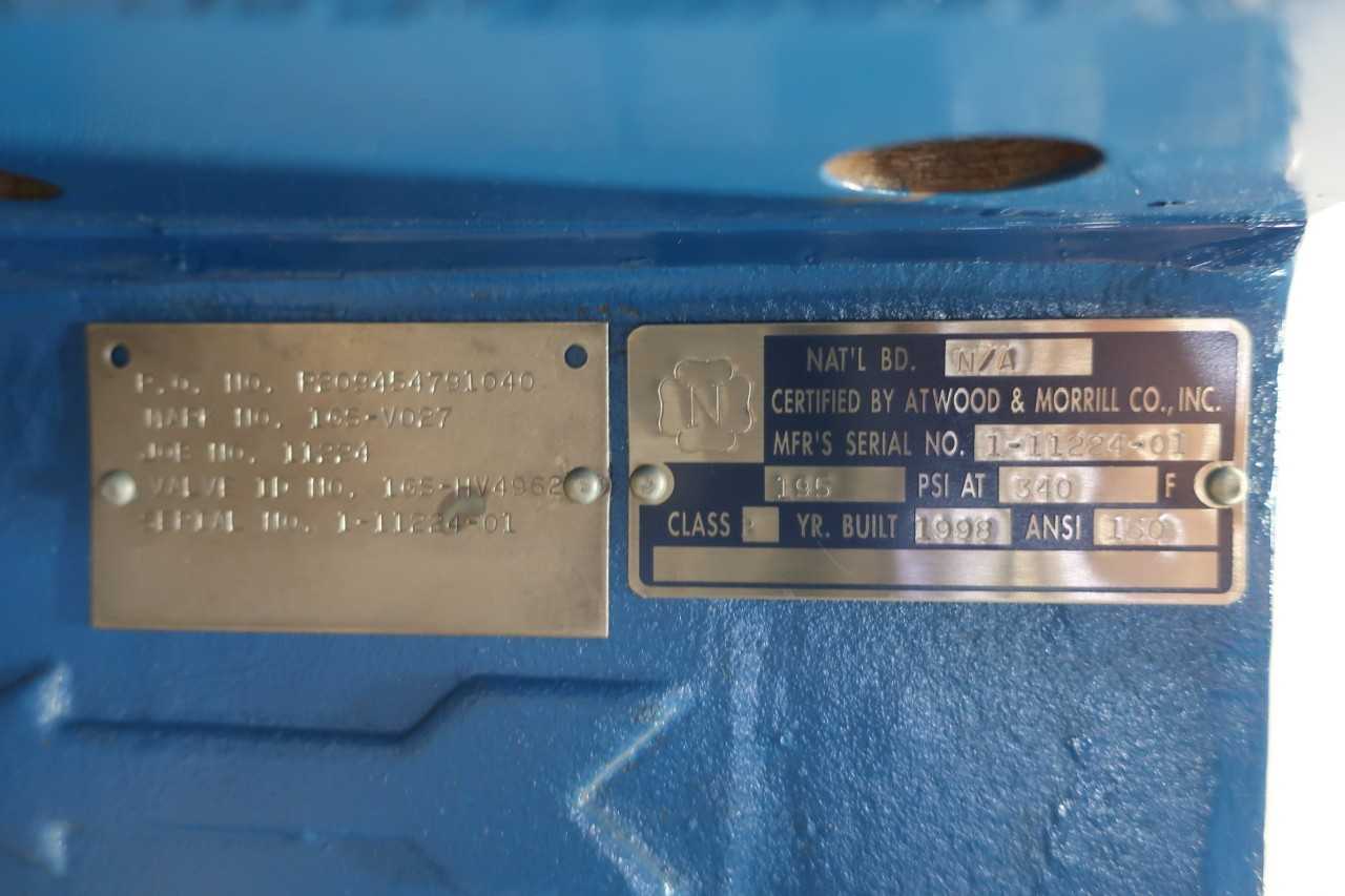 ATWOOD & MORRILL STEEL 150 STEEL FLANGED 24IN BUTTERFLY VALVE - BUTTERFLY VALVE