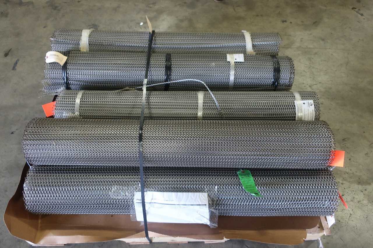 1 PALLET OF SS WIRE MESH CONVEYOR BELTS - CONVEYORS