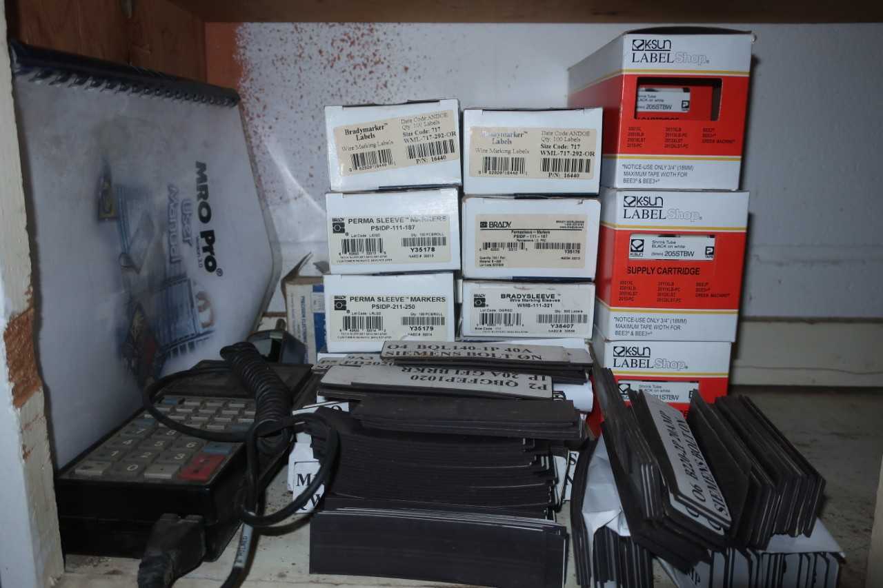LOT OF ASSORTED WIRE MARKERS, WIRE SLEEVES, CARTRIDGES - INSTRUMENTATION
