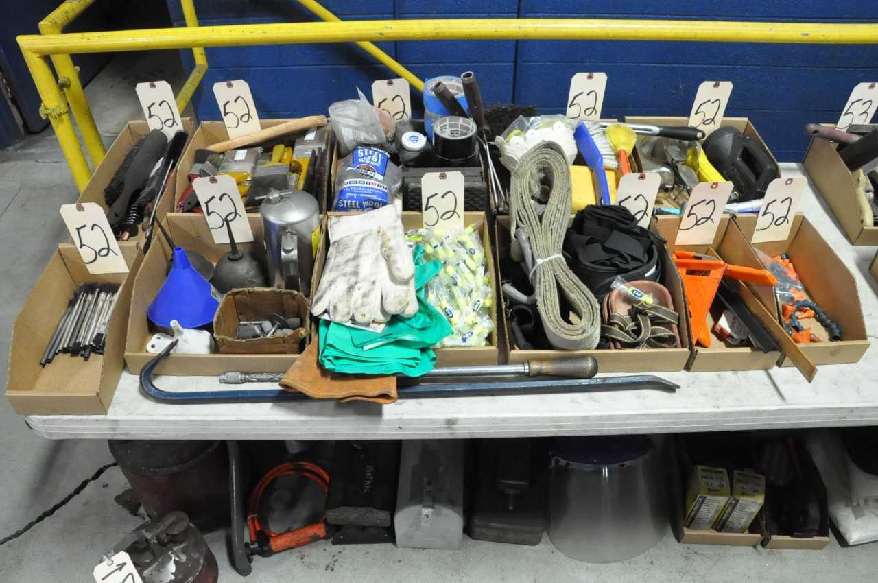 Acid Brushes Oilers Ear Plugs Pry Bar Steel Wool Brushes etc in 11 Boxes - ELECTRICAL COMPONENTS