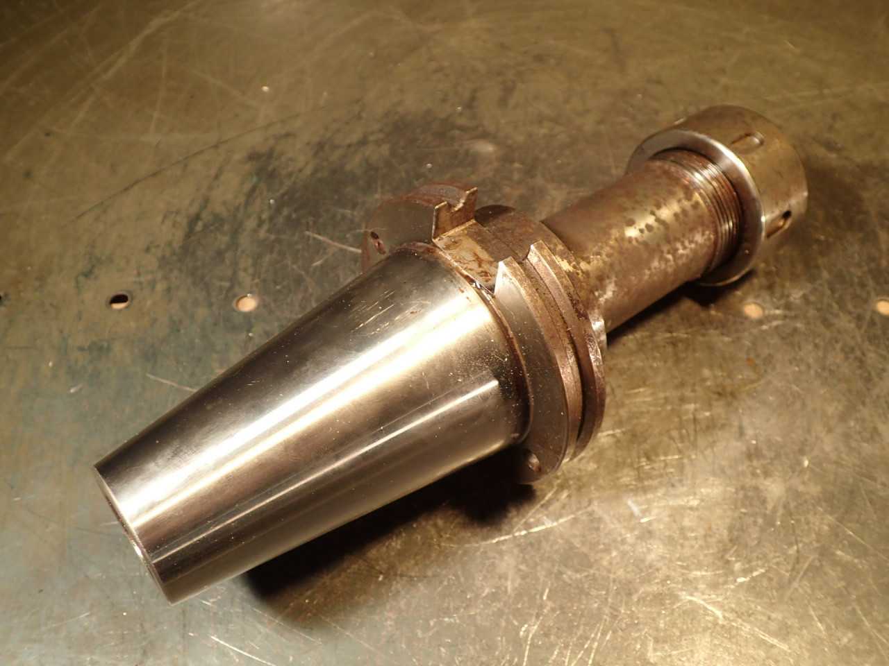 GS CAT50 TG100-5.50" TG-100 Collet Chuck: 5-1/2" Projection, CAT-50 Taper Shank - MACHINING ACCESSORIES & TOOLING
