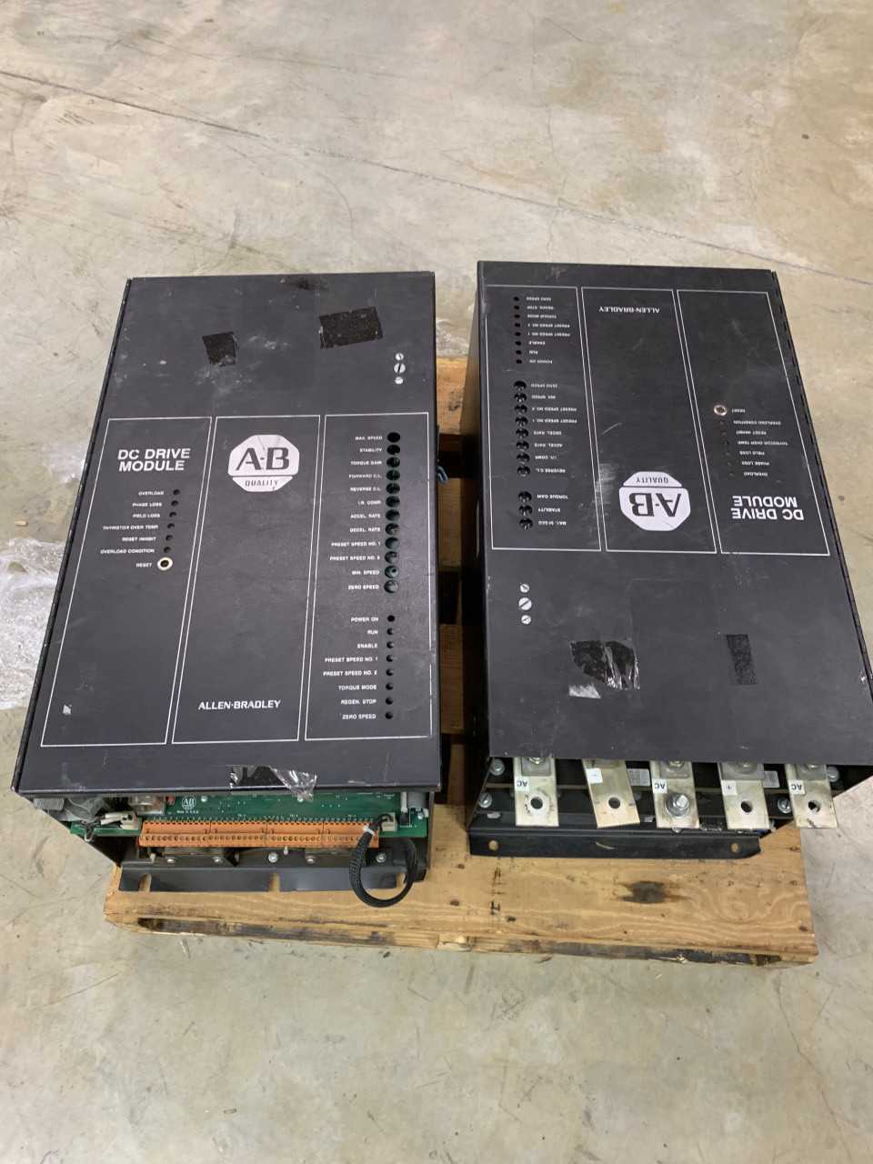 LOT OF 2 USED ALLEN-BRADLEY DC DRIVES 1370DDM-250 - MOTOR DRIVES