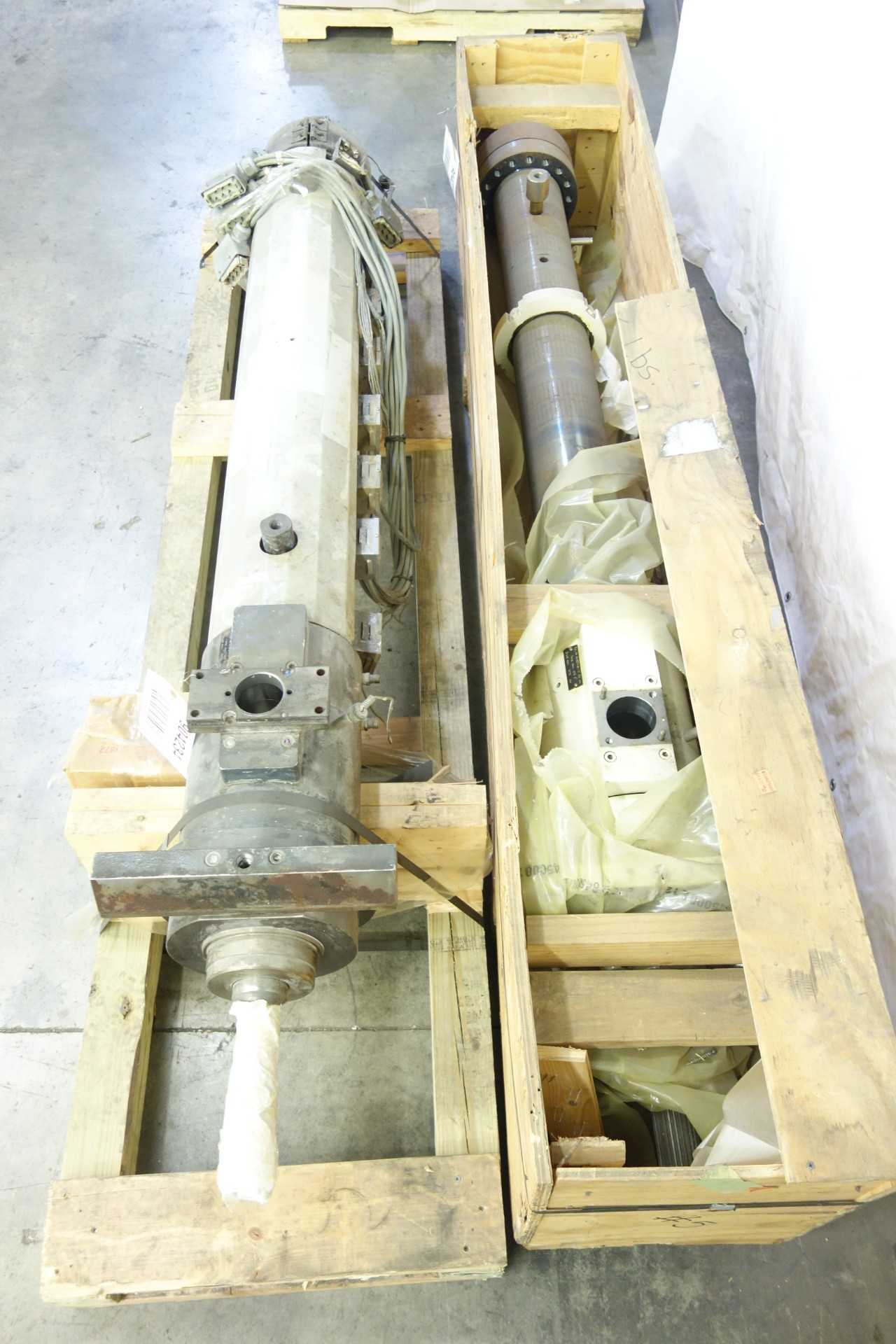 LOT OF 2 SINGLE SCREW KM 300-1900 C2 INJECTION MOLDING BARRELS, 70 MM - MACHINING ACCESSORIES & TOOLING