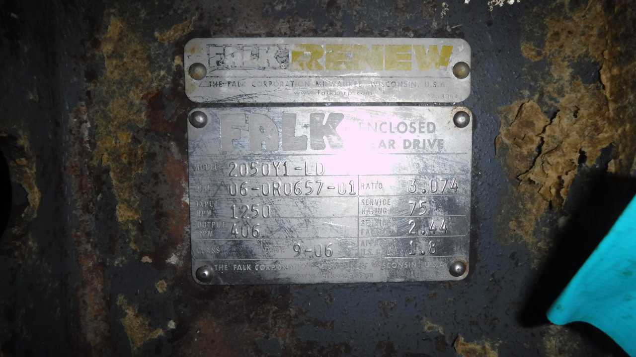 75 HP Falk Gear Reducer Model 2050Y1-LD - GEAR REDUCERS