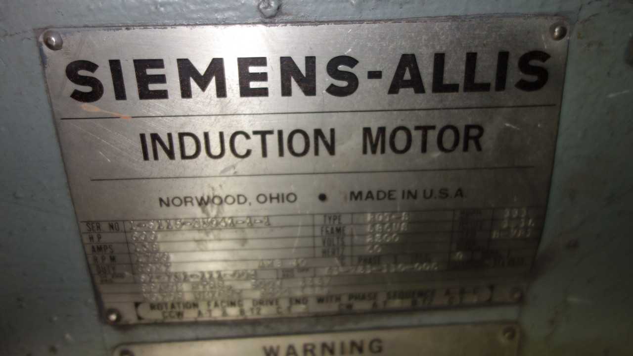ALLIS CHALMERS 111 RGT-S 600HP AC MOTOR 2300V 586US - MISCELLANEOUS