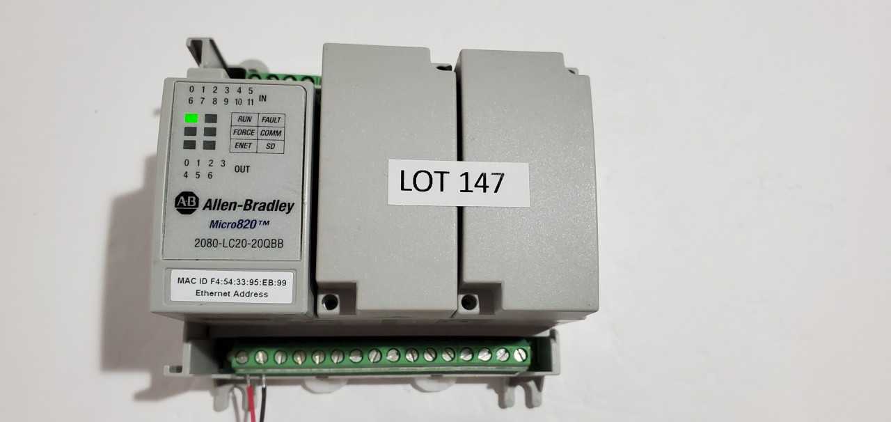 Allen Bradley Micro 820 2080-LC20-20QBB PLC - AUTOMATION & CONTROLS Allen Bradley Micro 820 2080-LC20-20QBB PLC - AUTOMATION & CONTROLS