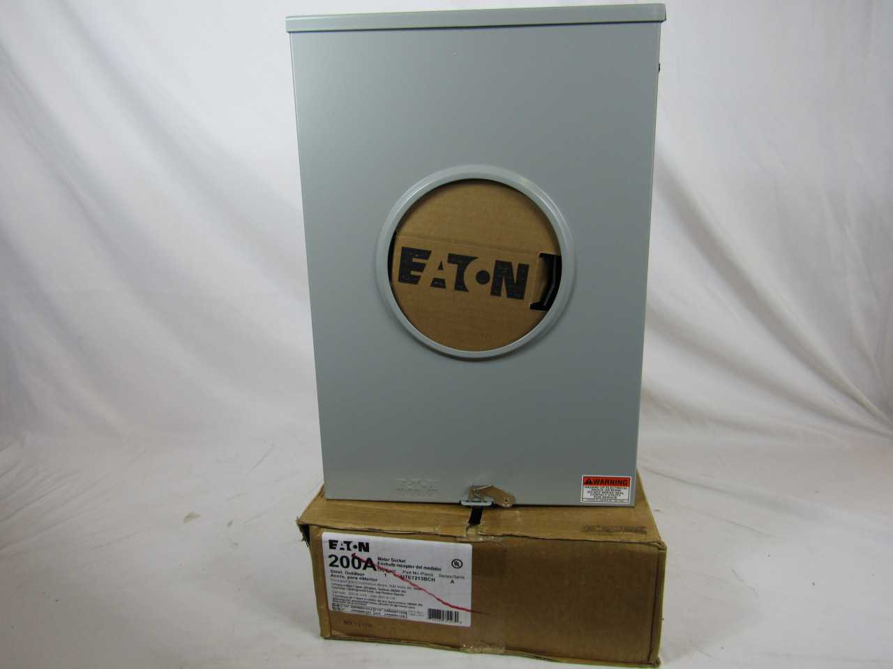 Quantity of 2 New Surplus Eaton UTE7213BCH Meter Socket Ringless 200A 600V 3Ph 7Jaws NEMA 3R - INDUSTRIAL PARTS