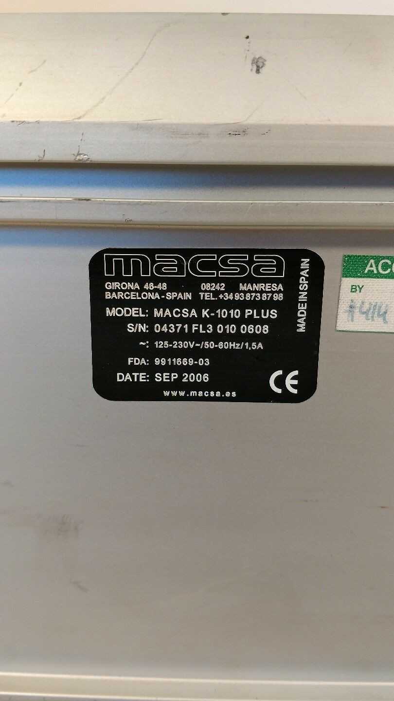 MACSA K-1010 PLUS Laser Printing System - Used - Bench Tested - PACKAGING
