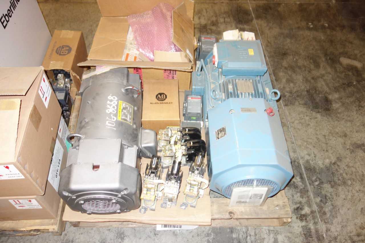 2 PALLETS OF ASSORTED AC MOTORS, CONTACTORS, LAB EQUIPMENT, CIRCUIT BREAKERS - CIRCUIT BREAKERS