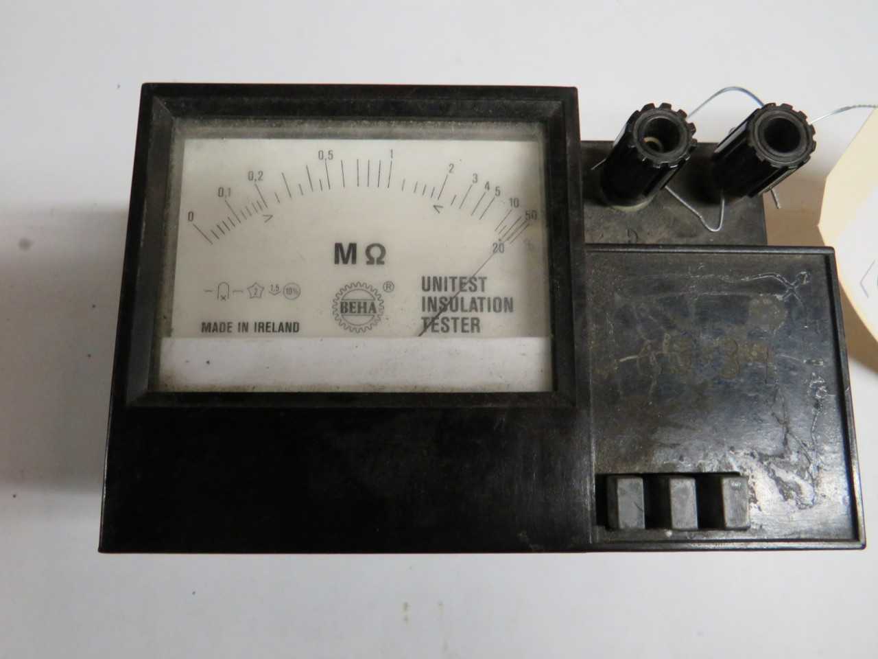 BEHA UNITEST INSULATION TESTER GR1967, 500V MEGGER - ELECTRICAL COMPONENTS