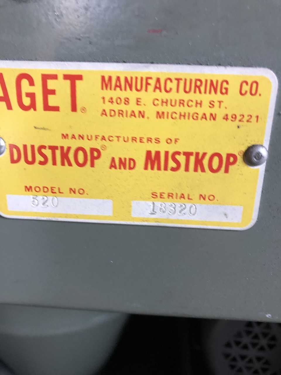 Aget Dustkop Portable Dust Collector model 520 - DUST COLLECTOR