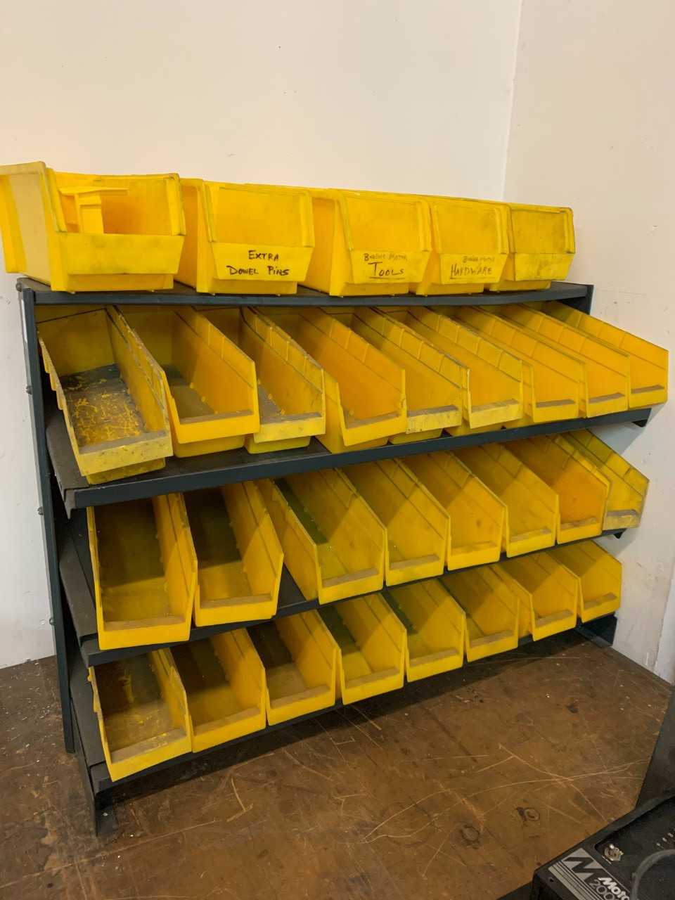 Organizer with Empty Bins - TOOL STORAGE Organizer with Empty Bins - TOOL STORAGE