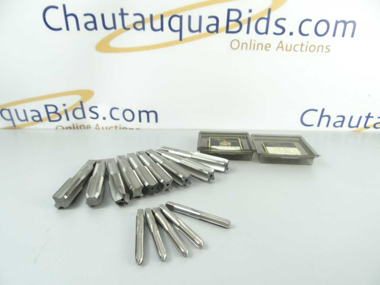 Lot of 13 Assorted HSS Taps - MACHINING ACCESSORIES & TOOLING