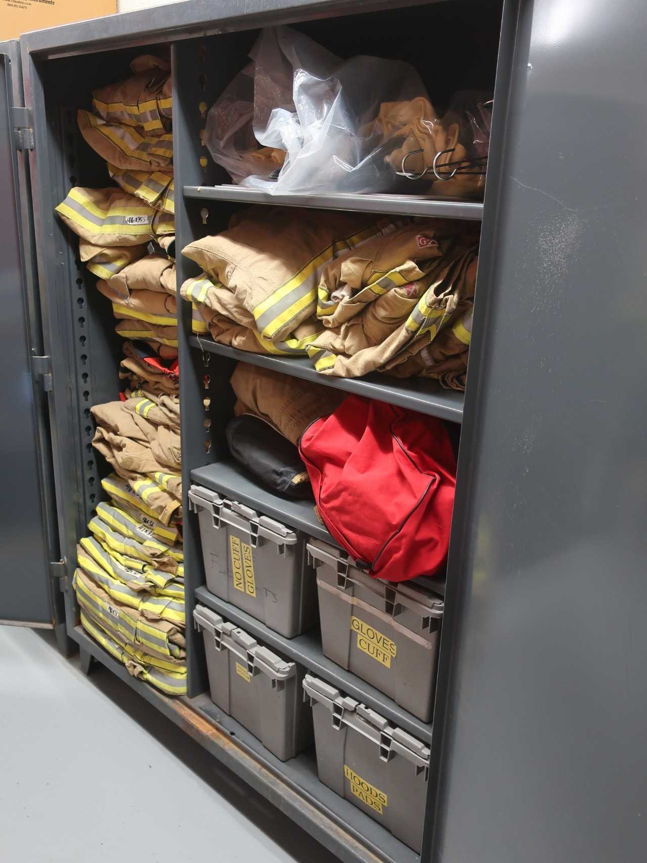Steel cabinet, 72" x 24" x 78", contents excluded - TOOL STORAGE